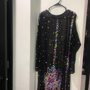 See-through stud dress